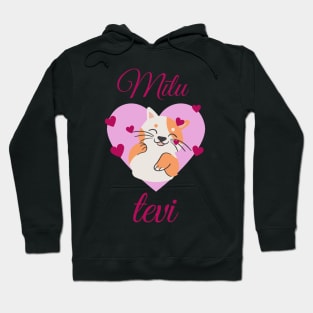 Cat I love you Valentine's Day Gift - Latvian Hoodie